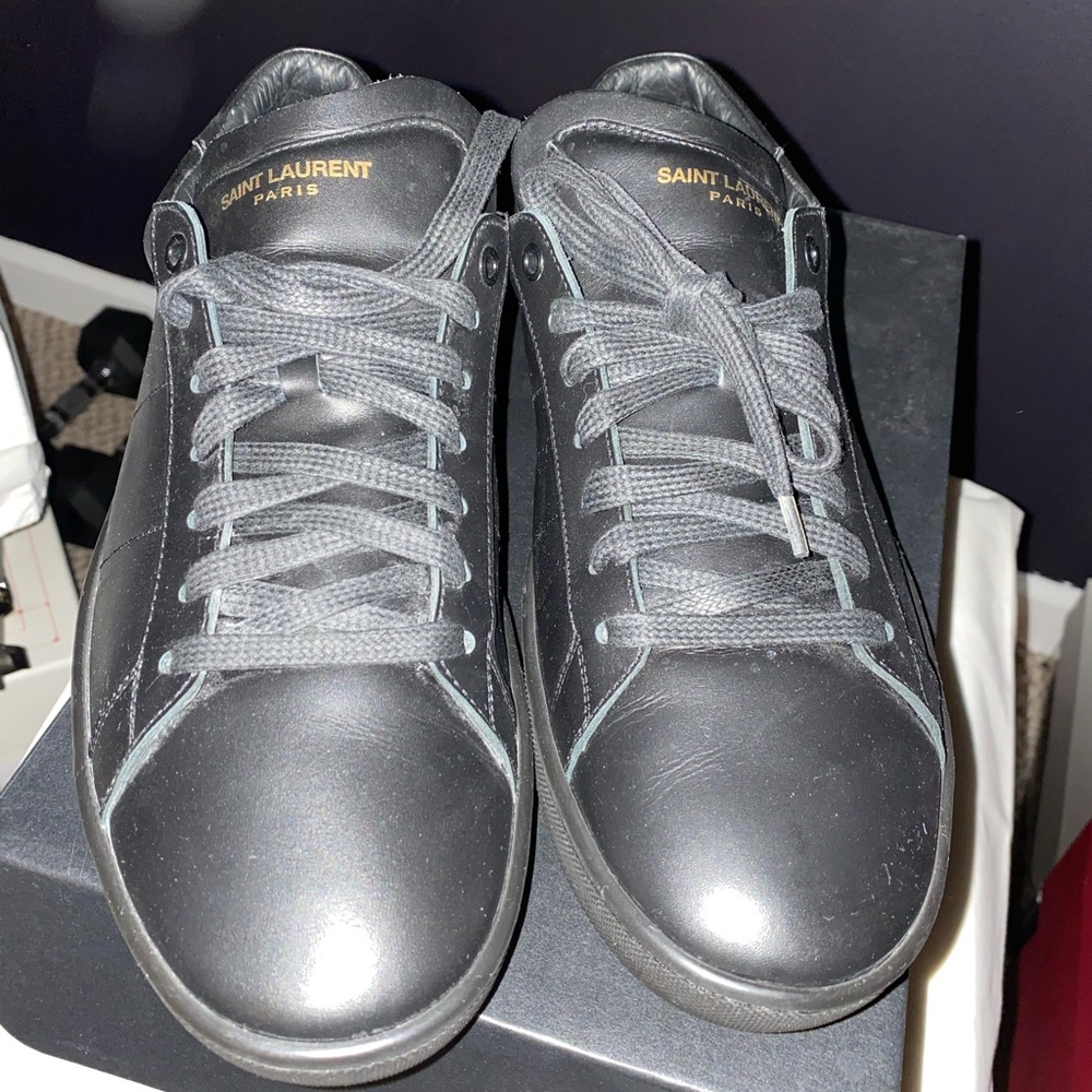 Men’s Saint Laurent black leather sneaker